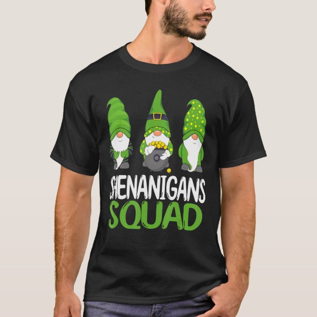 T-shirt Shenanigans Squad Jour de la Saint Patrick Gnomes  (Devant)