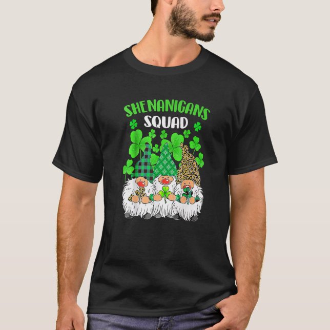 T-shirt Shenanigans Squad Jour de la Saint Patrick Gnomes  (Devant)