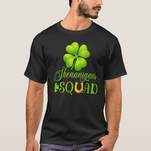 T-shirt Shenanigans Squad St Patrick S Day Shamrock Clove (Devant)