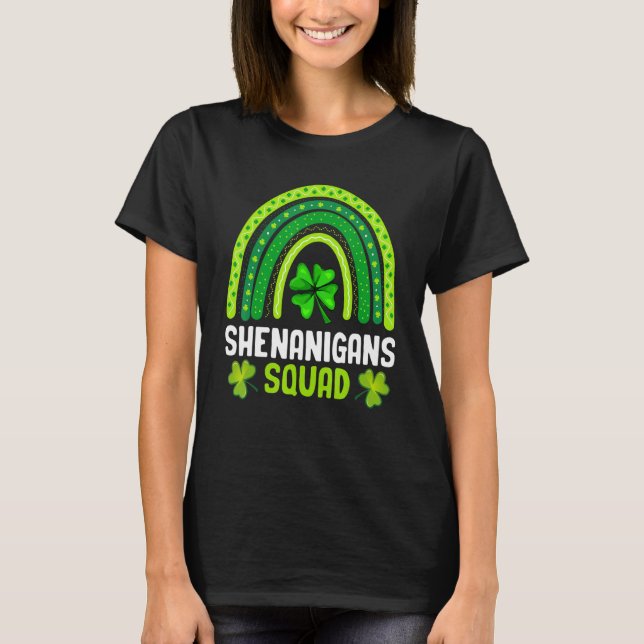 T-shirt Shenanigans Squad St Patrick's Day Gifts Rainbow S (Devant)