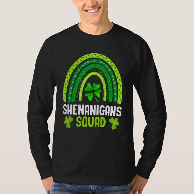 T-shirt Shenanigans Squad St Patrick's Day Gifts Rainbow S (Devant)