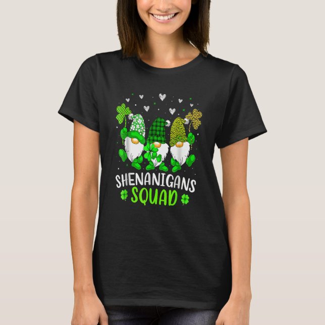 T-shirt Shenanigans Squad St Patrick's Day Gnomes Green Fu (Devant)