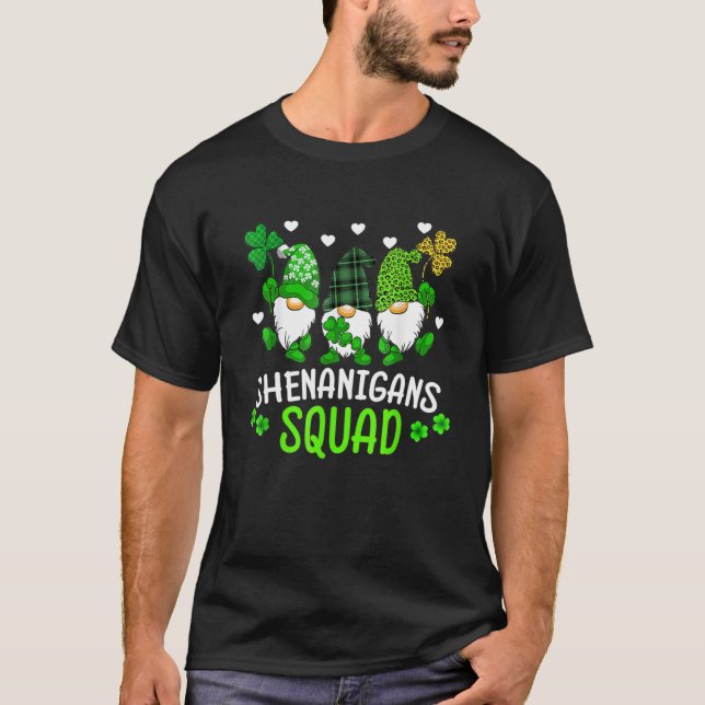T-shirt Shenanigans Squad St Patricks Day Gnomes Green Pro (Devant)