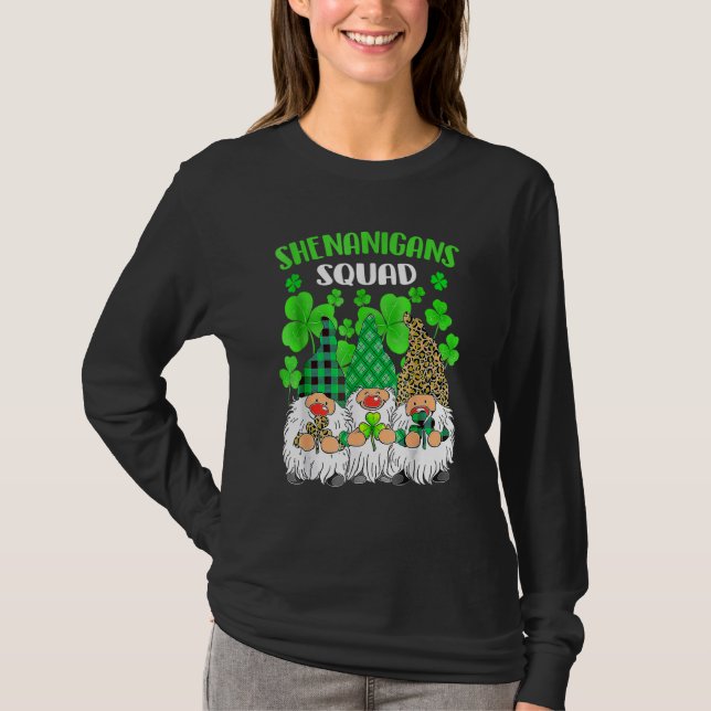 T-shirt Shenanigans Squad St Patricks Day Gnomes Green Pro (Devant)