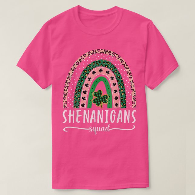 T-shirt Shenanigans Squad St Patrick's Day Rainbow Shamroc (Design devant)