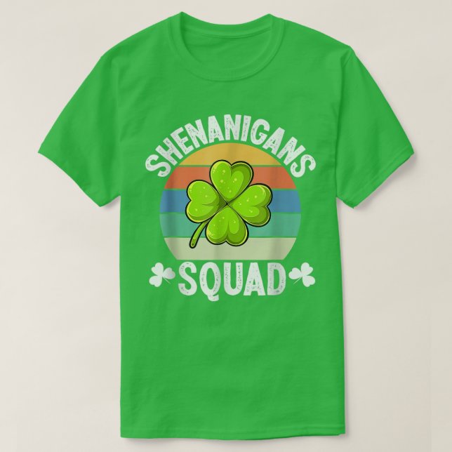 T-shirt Shenanigans Squad St Patrick's Day Shamrock du gro (Design devant)