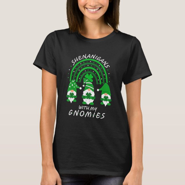 T-shirt Shenanigans With My Gnomies Shamrock St Patrick's  (Devant)
