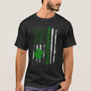T-shirt Shenanigator St Patrick's Day drapeau irlandais am