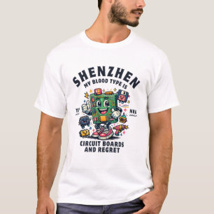 T-shirt Shenzhen : mon groupe sanguin est les circuits imp