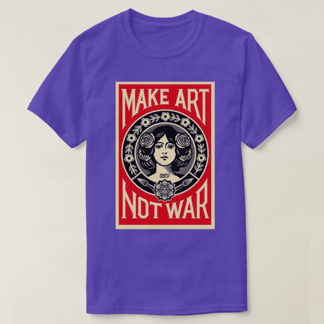 T-shirt shepard fairey ne fait pas la guerre (Design devant)