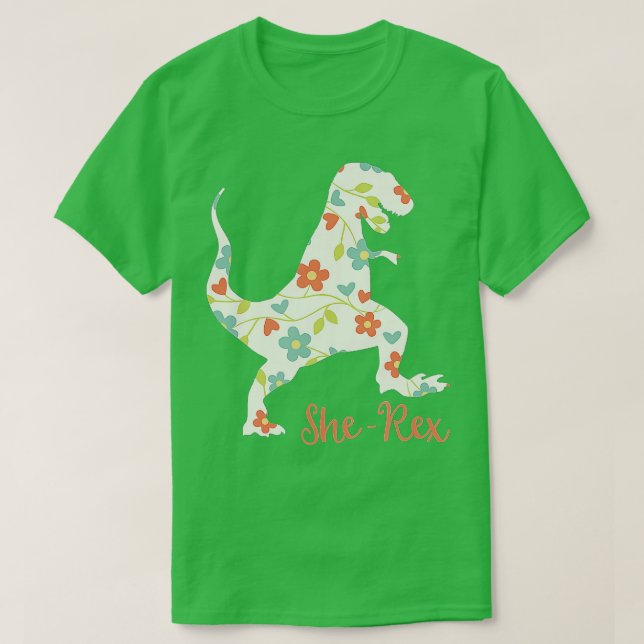 T-shirt SheRex Cute Funny Rex Dinosaur Pun (Design devant)