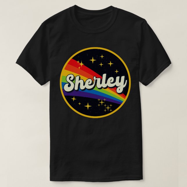 T-shirt Sherley Rainbow Dans L'Espace Style Vintage (Design devant)