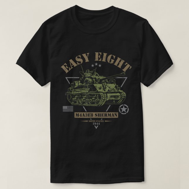T-shirt Sherman 2ÈME GUERRE MONDIALE Tank M4A3E8 ' (Design devant)