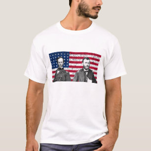 T-shirt Sherman et Grant avec le drapeau américain