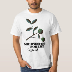 T-shirt Sherwood Forest Angleterre affiche de voyage Magne