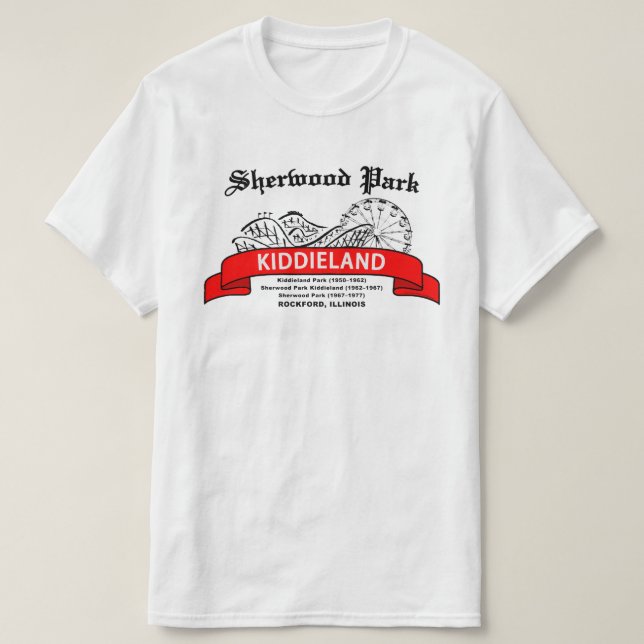 T-shirt Sherwood Park Kiddieland, Rockford, IL. (Design devant)