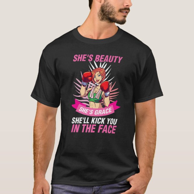 T-shirt Shes Beauté Shes Grace Shell Te frappe dans le vis (Devant)