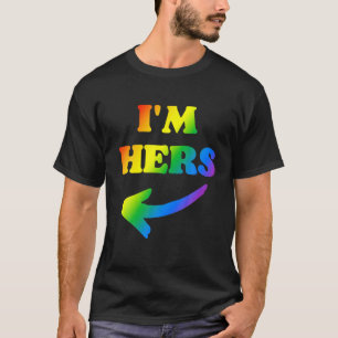 T-shirt She's Mine I'm Hers Couple Rainbow Va