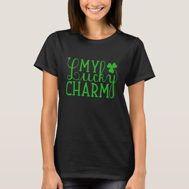 T-shirt Shes My Lucky Charm St Patricks Day Matching Coupl (Devant)