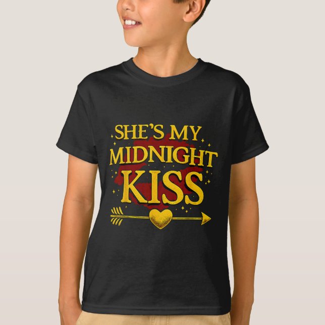 T-shirt She's My Midnight Kiss Matching Couples Valentine’ (Devant)