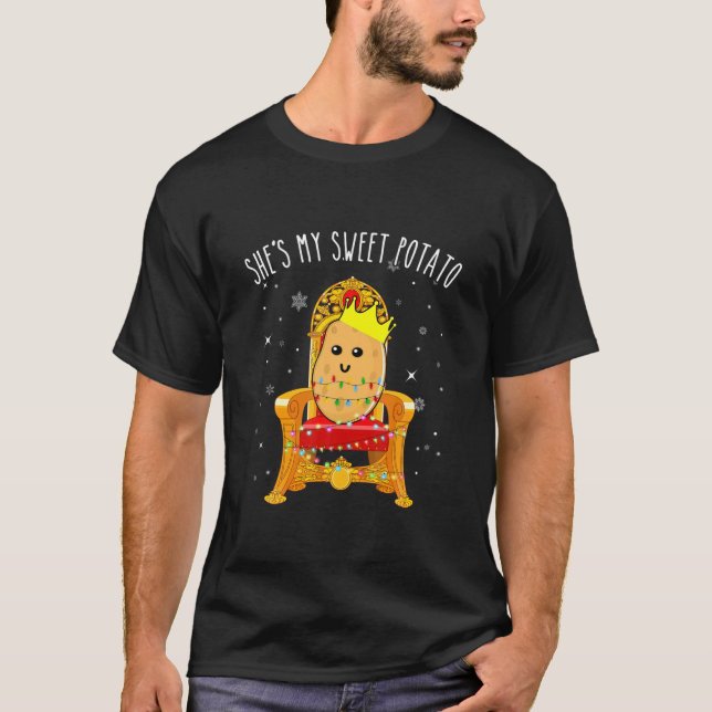 T-shirt She's My Sweet Potato Funny Matching Couple (Devant)