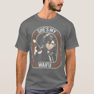 T-shirt Shes My Waifu Funny Anime Boyfriend Anime retro