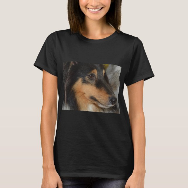 T-shirt shet shet noir blanc tan tête (Devant)