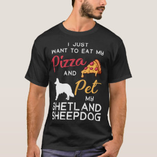 T-shirt Shetland Cheepdog Chien Pizza amant propriétaire X
