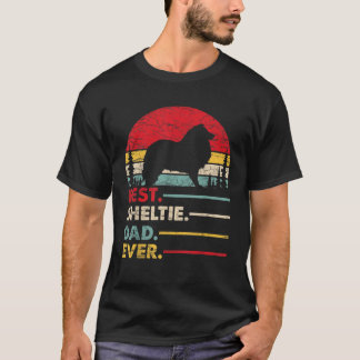 T-shirt Shetland chien de mouton Shelter Meilleur papa Jam