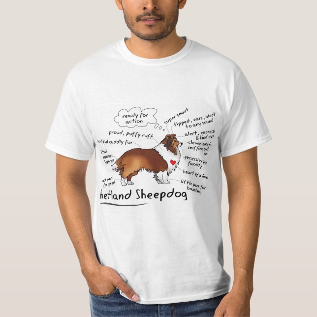T-shirt Shetland Sheepdog (Devant)
