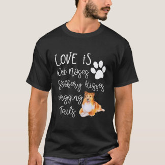 T-shirt Shetland Sheepdog Amoureux des chiens cadeau I Lov