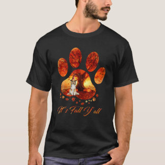 T-shirt Shetland Sheepdog C'est automne Y'all Chien Paw Ha