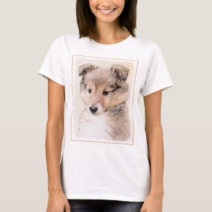 T-shirt Shetland Sheepdog Puppy Peinture Chien original ar