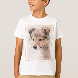 T-shirt Shetland Sheepdog Puppy Peinture Chien original ar