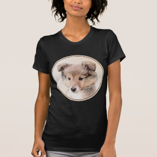 T-shirt Shetland Sheepdog Puppy Peinture Chien original ar