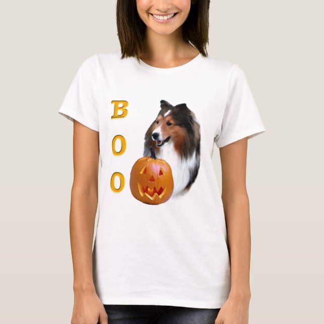 T-shirt Shetland Sheepdog (sable) Boo (Devant)
