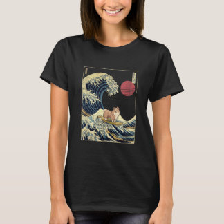 T-shirt Shetland Sheepdog Sheltie Japanese Kanagawa Wave F