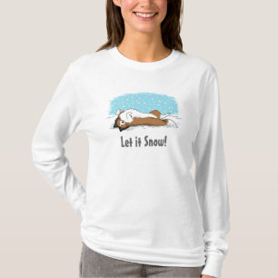 T-shirt Shetland Sheepdog Vacances Neige Chien Amoureux de