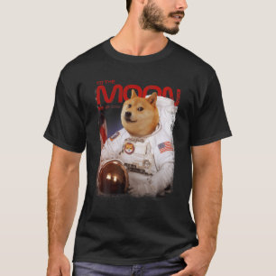 T-shirt SHIB HODL À L'astronaute Lune Shiba Inu Token Cr