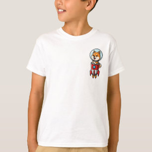 T-shirt Shiba Inu Astronaute Fusée Enfants