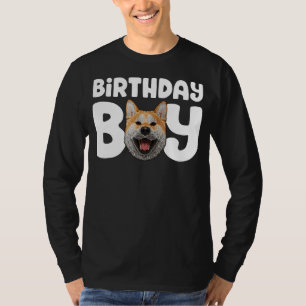 T-shirt Shiba Inu Birthday Boy Party Kids Dog Shiba Inu Bi