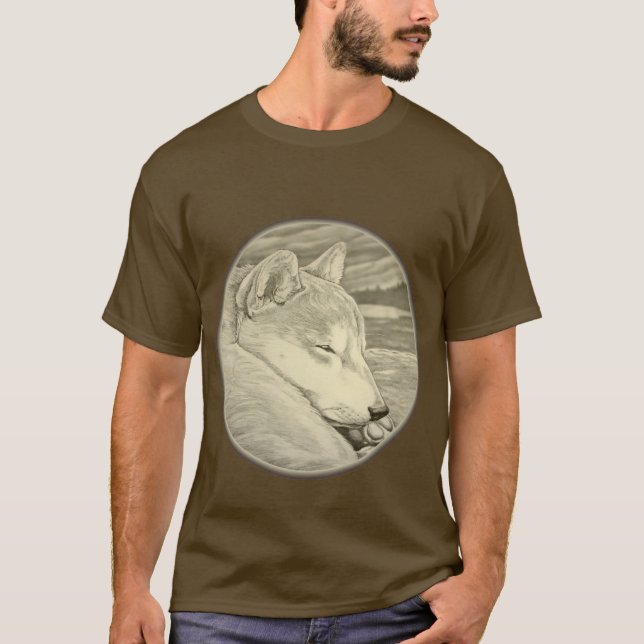 T-shirt Shiba Inu Chemise Chien Hommes Chemises (Devant)