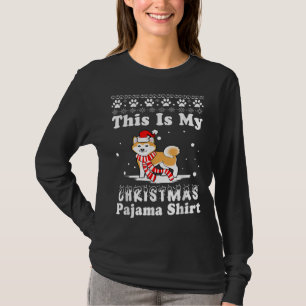 T-shirt Shiba Inu Chien Drôle Noël C'Est Mon Paja De Noël