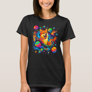 T-shirt Shiba Inu Chien Famille spatiale