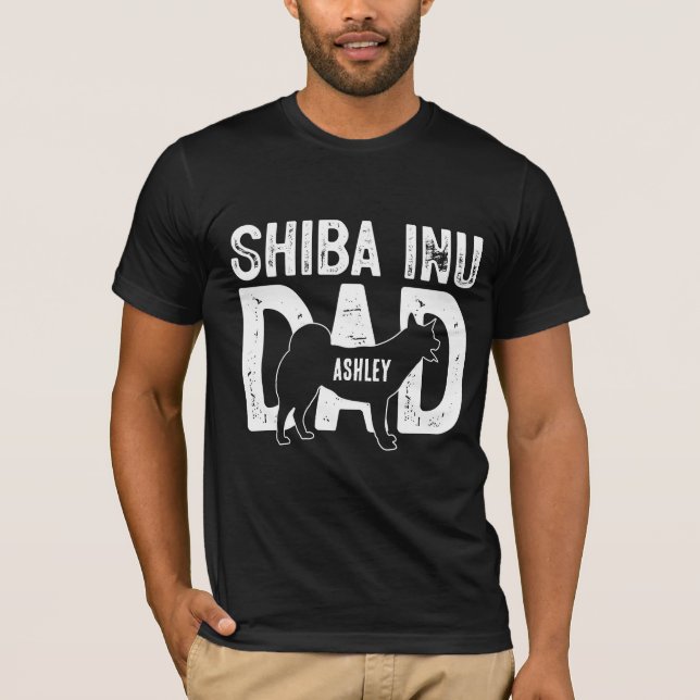 T-shirt Shiba Inu Chien Papa Chien Chien Puppy Papa (Devant)
