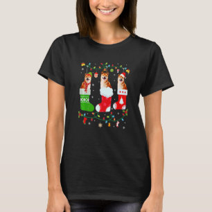T-shirt Shiba Inu Chien Trois Chaussettes de Noël Sweater 