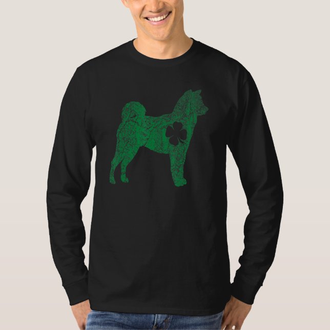 T-shirt Shiba Inu Dog Shamrock St Patrick's Day Saint Padd (Devant)