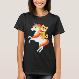 T-shirt Shiba Inu équitation Unicorn mignon chien drôle Ha