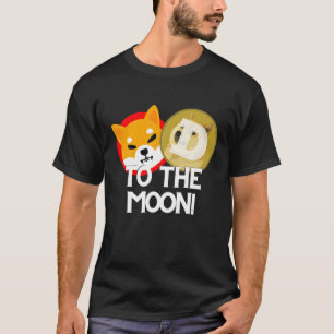 T-shirt Shiba Inu Et Dogecoin À La Lune