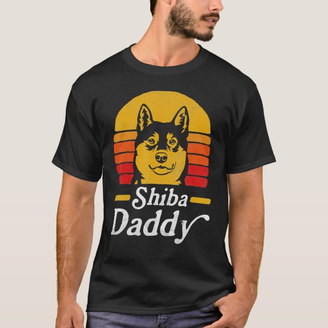 T-shirt Shiba Inu Father Dog Shiba Inu Papa  Shiba Dad (Devant)